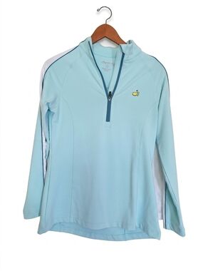 Magnolia Light Blue Pullover with Navy Trim